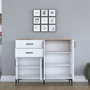 Hanah Home Armario Multiusos Blanco y Nogal